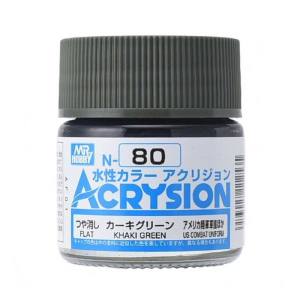 GSIクレオス ミスターホビー N80 新水性カラー アクリジョンカラー カーキグリーン GSI クレオス