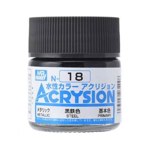 GSIクレオス ミスターホビー N018 新水性カラー アクリジョンカラー 黒鉄色 GSI クレオス