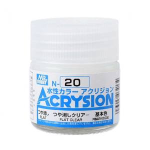 GSIクレオス ミスターホビー N020 新水性カラー アクリジョンカラー ツヤ消しクリアー GSI クレオス