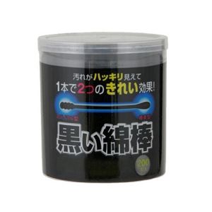 コットンラボ コットンラボ 黒い綿棒 200本