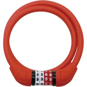 ジェイアンドシー J&C ジェイアンドシー 可変ダイヤルワイヤーロック 60cm レッド 70203