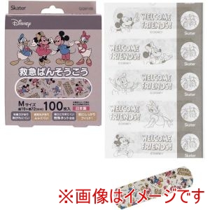 スケーター SKATER スケーター ミッキー フレンズ 救急 ばんそうこう M QQB100