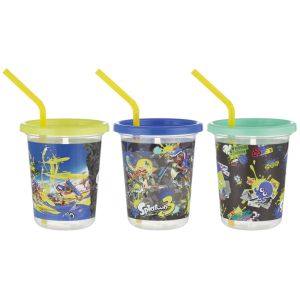 スケーター SKATER スケーター スプラトゥーン 3 ストロー付 プラスチック製 タンブラー 320ml 3個セット SIH3ST
