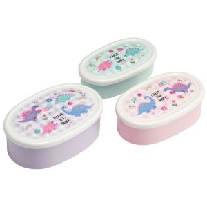 スケーター SKATER スケーター ハッピー&スマイル レインボー 抗菌シール 保存容器 3個セット 入れ子式 SRS3SAG
