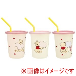 スケーター SKATER スケーター くまのプーさん HUG HEART ストロー付き タンブラー 320ml 3個セット SIH3ST