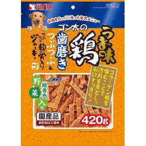 マルカン MG マルカン ゴン太のうま味鶏 歯磨きつぶつぶとつぶつぶ軟骨入りジャーキー 緑黄色野菜入り 420g 犬 おやつ