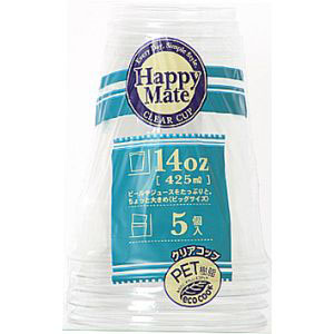 シンワ シンワ HMクリアコップ 425ml 5P