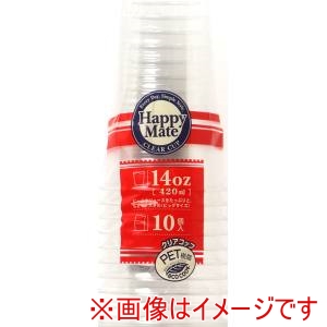 シンワ シンワ HMクリアコップ 420ml 10個 HM-16