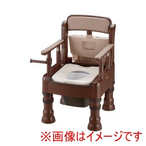リッチェル リッチェル 45603 ポータブルトイレきらくMS型 標準便座 ダークブラウン メーカー直送 代引不可 北海道沖縄離島不可