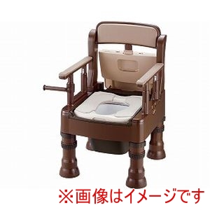 リッチェル リッチェル 45613 ポータブルトイレきらくMY型 やわらか便座 ダークブラウン メーカー直送 代引不可 北海道沖縄離島不可