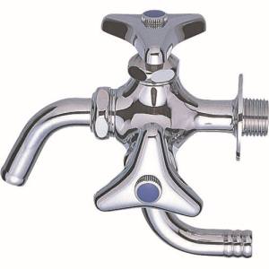 三栄水栓 SANEI 三栄水栓 F12A-13 万能二口横水栓 SANEI