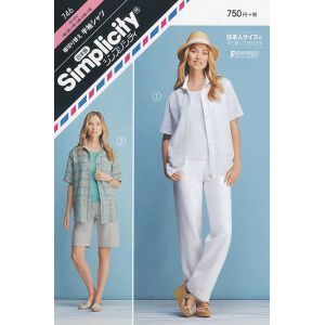 サン プランニング サン プランニング パターン 型紙 シンプリシティ 裾切り替え半袖シャツ SPL746