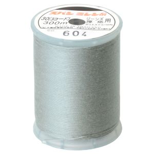 日本紐釦貿易 Nippon Chuko NBK ダイヤフェザー 家庭用スパンミシン糸 30番 300m巻 No.604 グレー DKS30-604 日本紐釦貿易