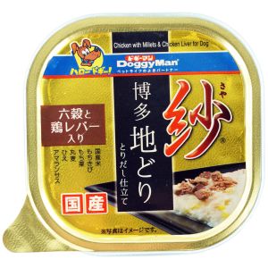 ドギーマンハヤシ DoggyMan ドギーマン 紗 博多地どり 六穀と鶏レバー入り 100g