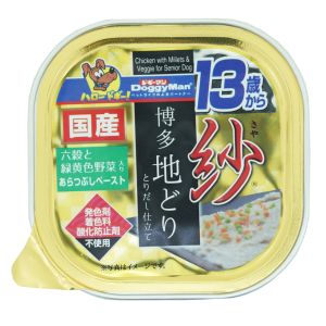 ドギーマンハヤシ DoggyMan ドギーマン 紗 博多地どり 13歳から用 六穀と緑黄色野菜入り 100g