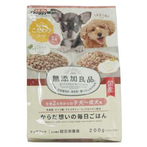 ドギーマンハヤシ DoggyMan ドギーマン 無添加良品 からだ想いの毎日ごはん 子犬～成犬用 200g 50g×4袋 DoggyMan
