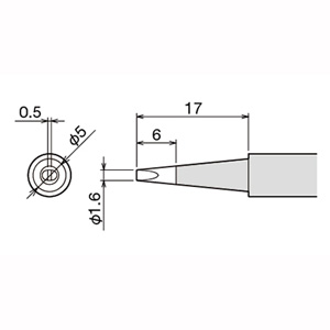 太洋電機 グット goot グット PX-60RT-1.6D 替こて先 RX7/PX5 6/CXR3 4系用 goot 太洋電機