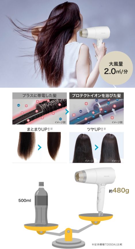  テスコム TESCOM 【訳あり】テスコム TD560A-C プロテクトイオンヘアドライヤー TESCOM
