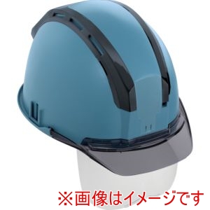 タジマ TAJIMA タジマ HSEACSSB ヘルメット セフメット セフ取付溝付ヘルメット アースブルー スモーク シールド付