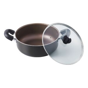 ベストコ BESTOCO ベストコ 大きくて洗いやすい 大型鍋 28cm IH ブラウンメタリック ND-8222