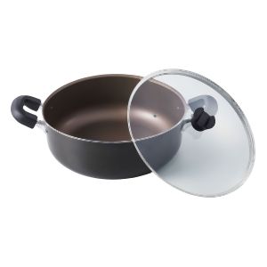 ベストコ BESTOCO ベストコ 大きくて洗いやすい 大型鍋 32cm IH ブラウンメタリック ND-8224