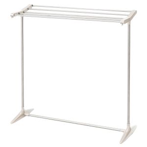 ベストコ BESTOCO ベストコ ステンレス タオル掛け タオルスタンド ワイド バスタオル5枚 幅83×奥行30×高さ84cm ライトグレー NY-281