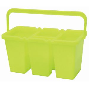 日本教材製作所 日本教材製作所 創作紙粘土協会 筆洗い 230×120×110mm 蛍光イエロー NKZ7365