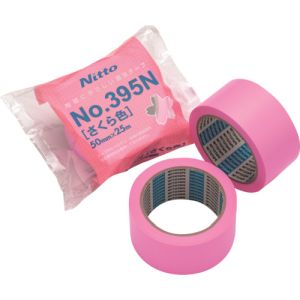 日東エルマテリアル Nitto 日東エルマテ 395N5050 養生テープ No.395N 50mm×50m さくら色