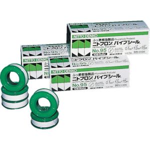 日東電工 Nitto 日東電工 95JIS 95-15 ニトフロンパイプシール 0.1mm×13mm×15m 10巻