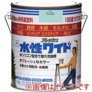 ニッぺ ニッぺ HTA107-1.6 水性フレッシュワイド 1.6L ライトブルー