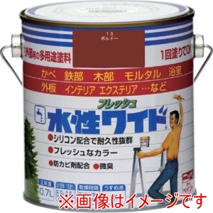 ニッぺ ニッぺ HTA185-0.7 水性フレッシュワイド 0.7L ボルドー
