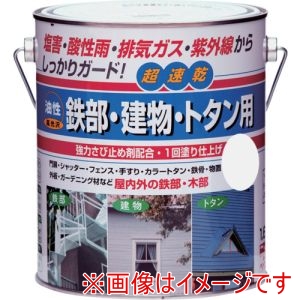 ニッぺ ニッぺ HUB116-1.6 油性鉄部･建物･トタン用 1.6L ツヤナシホワイト
