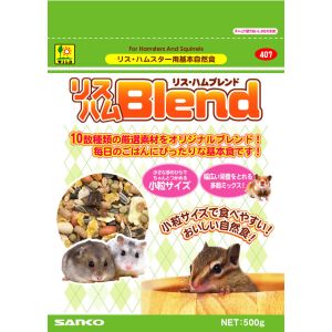 三晃商会 SANKO 三晃商会 リスハムブレンド 500g シマリス ハムスター 餌