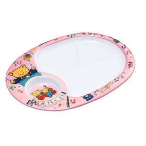 エンテック ENTEC エンテック メラミンお子様 ランチ皿 こねこたい ピンク