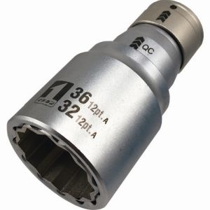 イチネンMTM ミツトモ 19827 QCソケット ダブル 32×36 12角 イチネンMTM イチネンMTM