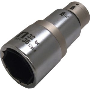 イチネンMTM ミツトモ 19850 QCソケット ダブル 32/36mm 612角 イチネンMTM