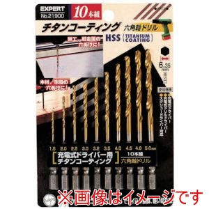 イチネンアクセス RELIEF イチネンアクセス NO.21900 鉄工用チタンコーティング六角軸ドリル