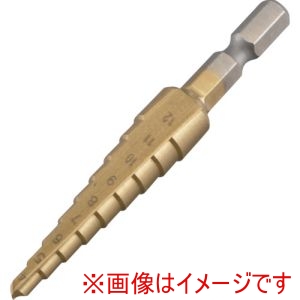 イチネンアクセス RELIEF イチネンアクセス 27562 六角軸 ステップドリル φ4-12mm 9段 HSS+チタンコーティング