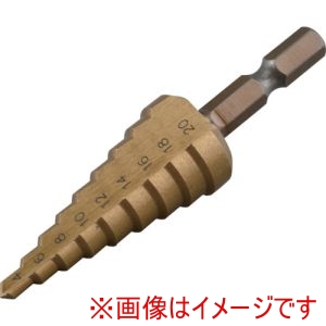 イチネンアクセス RELIEF イチネンアクセス 27563 六角軸 ステップドリル φ4-20mm 9段 HSS+チタンコーティング