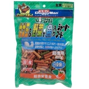 ドギーマンハヤシ DoggyMan ドギーマン ヘルシーエクセル ササミ&野菜+魚入りジャーキーフード 400g