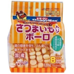 ドギーマンハヤシ DoggyMan ドギーマン さつまいも入りボーロ 120g 15g×8袋 犬 おやつ