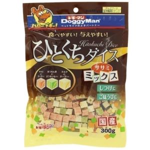 ドギーマンハヤシ DoggyMan ドギーマン ひとくちダイス ササミミックス 300g 犬 おやつ