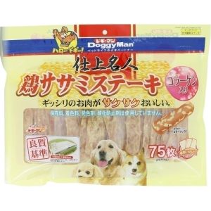 ドギーマンハヤシ DoggyMan ドギーマン 仕上名人 鶏ササミステーキ コラーゲン入り 75枚(約360g)