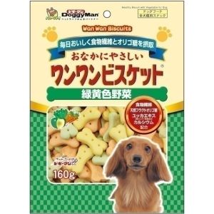 ドギーマンハヤシ DoggyMan ドギーマン おなかにやさしいワンワンビスケット 緑黄色野菜 160g