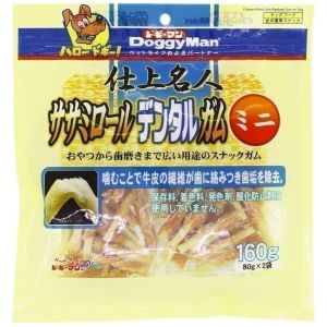 ドギーマンハヤシ DoggyMan ドギーマン 仕上名人 ササミロールデンタルガム ミニ 160g(80g×2袋)