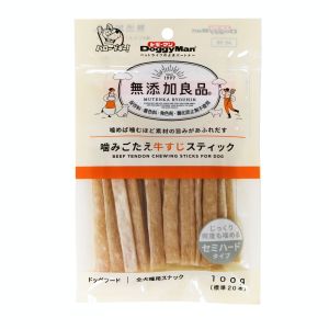ドギーマンハヤシ DoggyMan ドギーマン 無添加良品 噛みごたえ牛すじスティック 100g 標準20本 DoggyMan