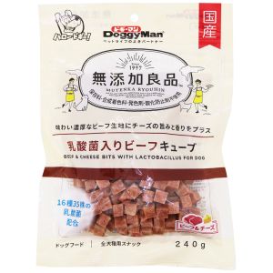 ドギーマンハヤシ DoggyMan ドギーマン 無添加良品 乳酸菌入りビーフキューブ 240g