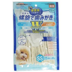 ドギーマンハヤシ DoggyMan ドギーマンハヤシ ホワイデント 螺旋で歯みがき Wケア SS 25本