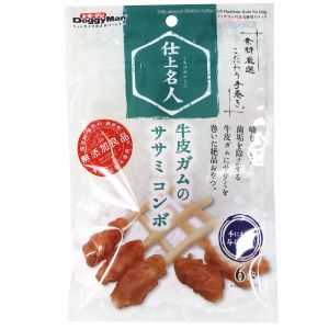 ドギーマンハヤシ DoggyMan ドギーマンハヤシ 仕上名人 牛皮ガムのササミコンボ6本