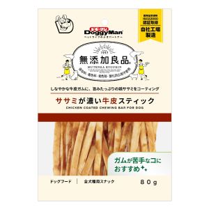 ドギーマンハヤシ DoggyMan ドギーマンハヤシ 無添加良品 ササミが濃い牛皮スティック 80g
